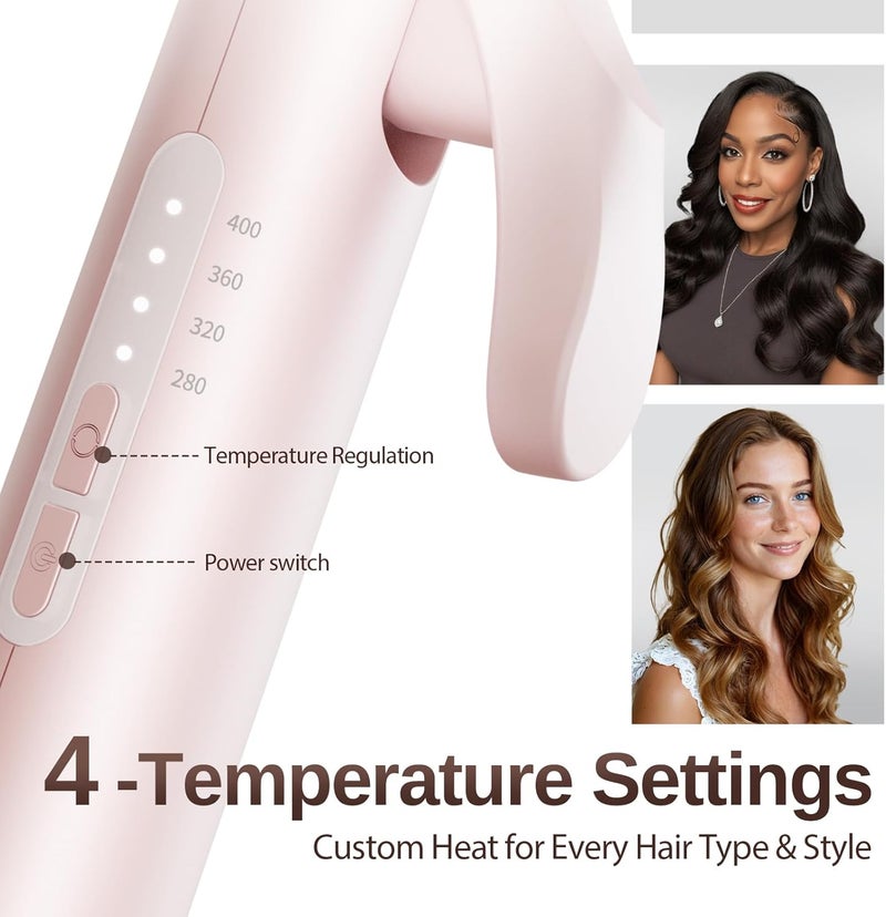 NOVUSPRO 1.5 Inch Extra Large Curling Wand for Long Hair - Ceramic Tourmaline Barrel with 40000000 Negative Ions, Defined Curls and Easy to Use with Temperature Control for All Hair Types - Image 5